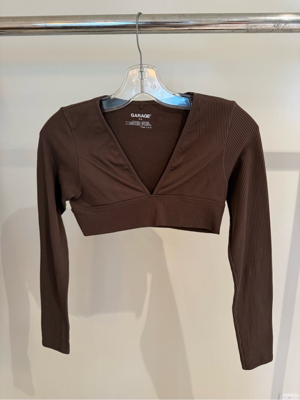 Garage Ribbed Long-Sleeve Tops